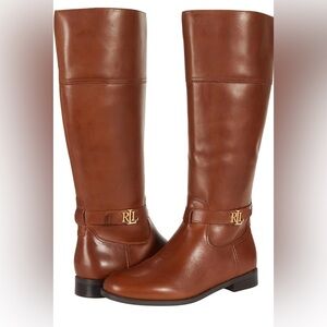 Lauren Ralph Lauren full grain leather Baylee Boots 9.5 NWOT